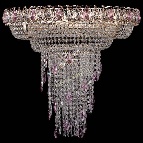 Люстра Кольцо №10 розовая в Сочи Гусь Хрустальный