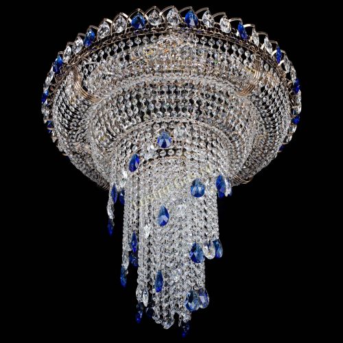 Люстра Кольцо №10 синяя в Сочи Гусь Хрустальный