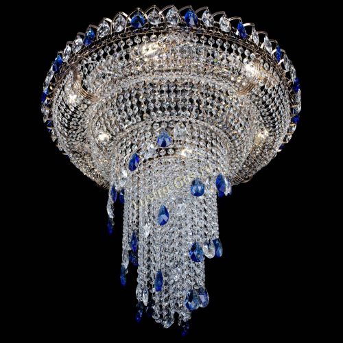 Люстра Кольцо №10 синяя в Сочи Гусь Хрустальный