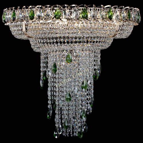 Люстра Кольцо №10 зеленая в Сочи Гусь Хрустальный