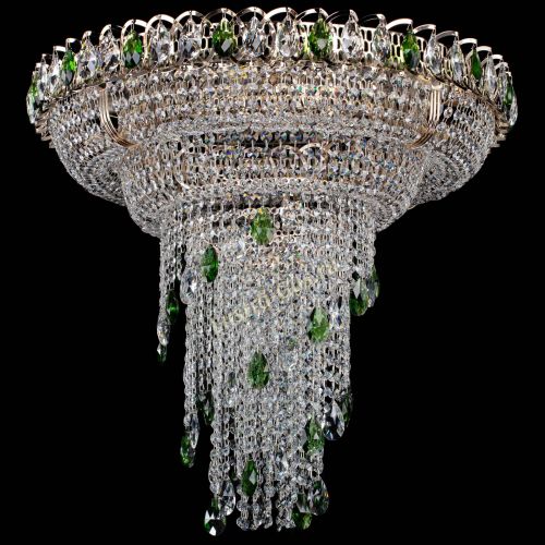 Люстра Кольцо №10 зеленая в Сочи Гусь Хрустальный