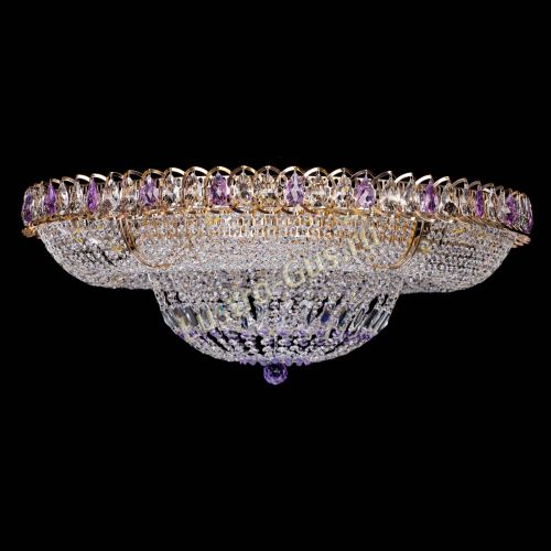 Люстра Кольцо Классика фиолетовая 800 мм в Сочи Гусь Хрустальный