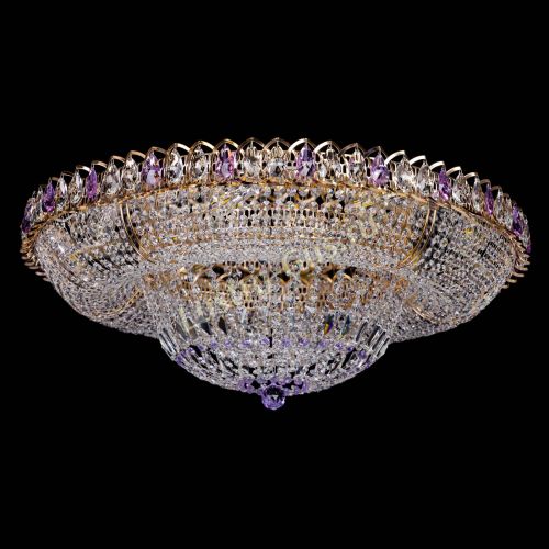 Люстра Кольцо Классика фиолетовая 800 мм в Сочи Гусь Хрустальный