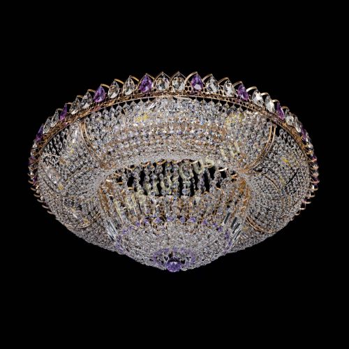 Люстра Кольцо Классика фиолетовая 800 мм в Сочи Гусь Хрустальный