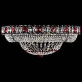 Люстра Кольцо Классика №8 Черная с красными подвесками в Сочи