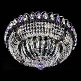 Люстра Кольцо Классика Черная с фиолетовыми подвесками в Сочи