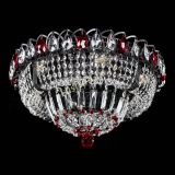 Люстра Кольцо Классика Черная с красными подвесками в Сочи Люстра Кольцо Классика Черная с красными подвесками в Сочи