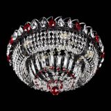 Люстра Кольцо Классика Черная с красными подвесками в Сочи Люстра Кольцо Классика Черная с красными подвесками в Сочи