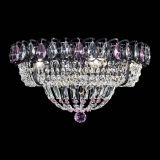 Люстра Кольцо Классика Черная с розовыми подвесками в Сочи