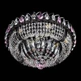 Люстра Кольцо Классика Черная с розовыми подвесками в Сочи