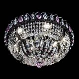 Люстра Кольцо Классика Черная с розовыми подвесками в Сочи