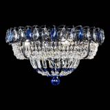 Люстра Кольцо Классика Черная с синими подвесками в Сочи Люстра Кольцо Классика Черная с синими подвесками в Сочи