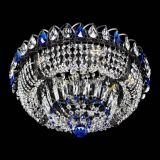 Люстра Кольцо Классика Черная с синими подвесками в Сочи Люстра Кольцо Классика Черная с синими подвесками в Сочи