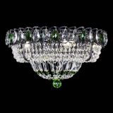 Люстра Кольцо Классика Черная с зелеными подвесками в Сочи