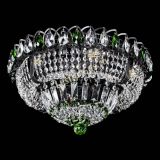 Люстра Кольцо Классика Черная с зелеными подвесками в Сочи