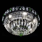 Люстра Кольцо Классика Черная с зелеными подвесками в Сочи