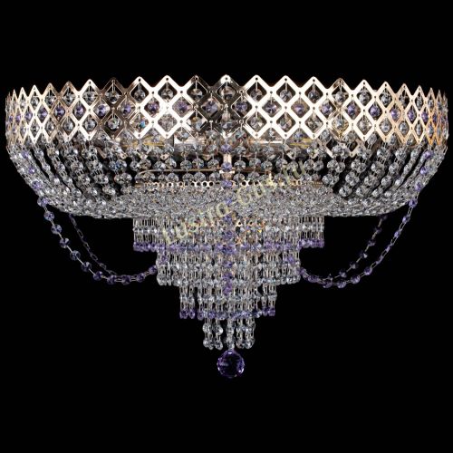 Люстра Корона №11 фиолетовая в Сочи Гусь Хрустальный