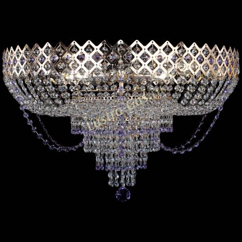 Люстра Корона №11 фиолетовая в Сочи Гусь Хрустальный