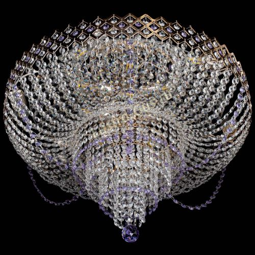 Люстра Корона №11 фиолетовая в Сочи Гусь Хрустальный