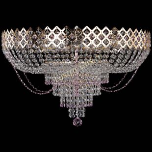 Люстра потолочная Корона №11 розовая