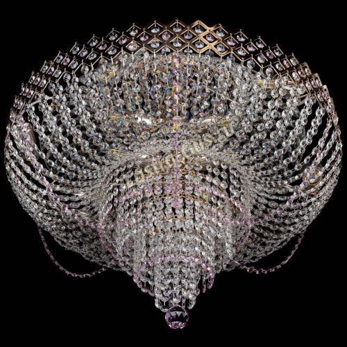 Люстра Корона №11 розовая в Сочи Гусь Хрустальный
