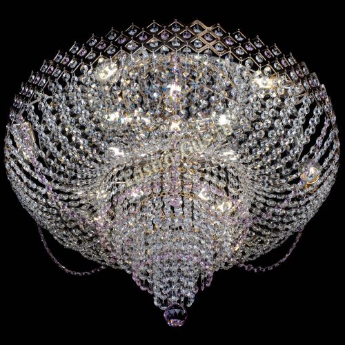 Люстра Корона №11 розовая в Сочи Гусь Хрустальный