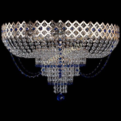 Люстра Корона №11 синяя в Сочи Гусь Хрустальный