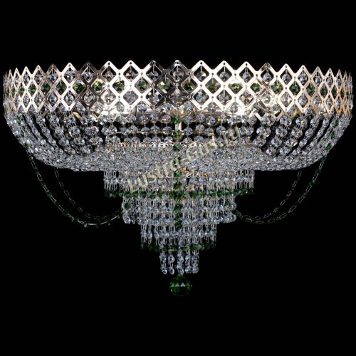 Люстра Корона №11 зеленая в Сочи Гусь Хрустальный
