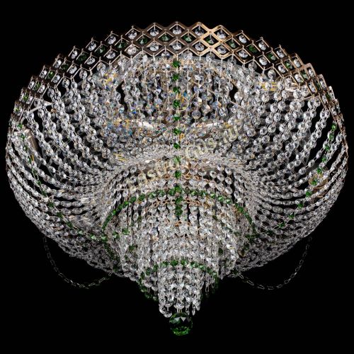 Люстра Корона №11 зеленая в Сочи Гусь Хрустальный