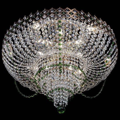 Люстра Корона №11 зеленая в Сочи Гусь Хрустальный