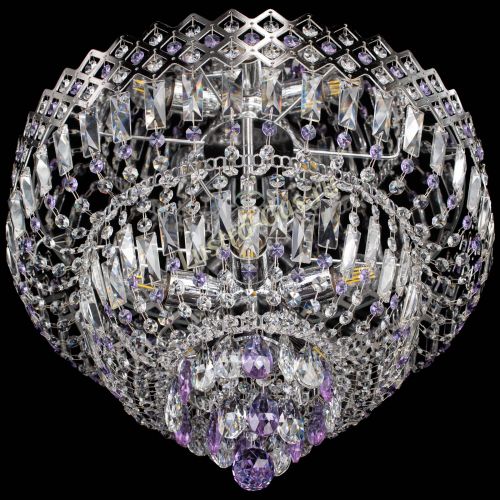 Люстра Корона №5 фиолетовая в Сочи Гусь Хрустальный