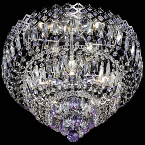 Люстра Корона №5 фиолетовая в Сочи Гусь Хрустальный