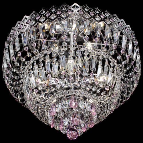 Люстра Корона №5 розовая в Сочи Гусь Хрустальный