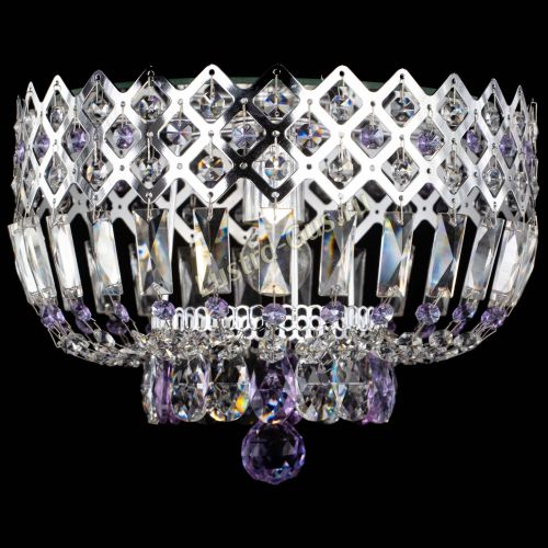 Люстра Корона пластинка №1 фиолетовая в Сочи Гусь Хрустальный
