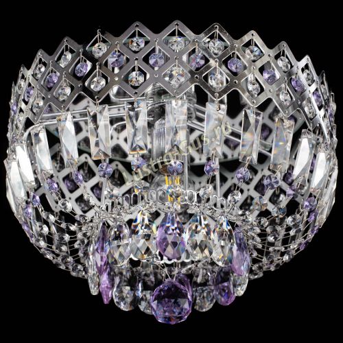 Люстра Корона пластинка №1 фиолетовая в Сочи Гусь Хрустальный