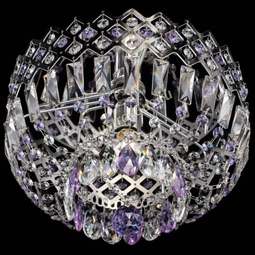 Люстра Корона пластинка №1 фиолетовая в Сочи Гусь Хрустальный