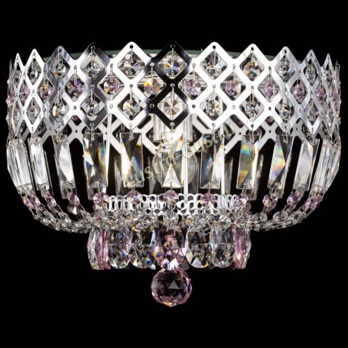 Люстра Корона пластинка №1 розовая в Сочи Гусь Хрустальный