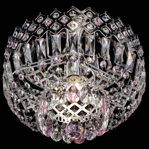 Люстра Корона пластинка №1 розовая в Сочи Гусь Хрустальный