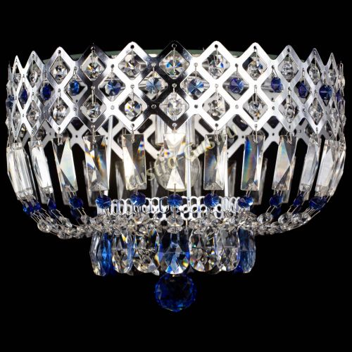 Люстра Корона пластинка №1 синяя в Сочи Гусь Хрустальный