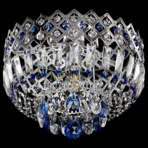Люстра Корона пластинка №1 синяя в Сочи Гусь Хрустальный
