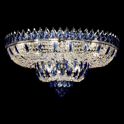 Люстра Корона Водопад синий в Сочи Гусь Хрустальный
