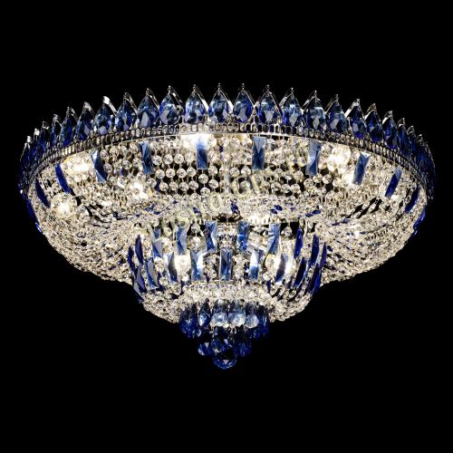 Люстра Корона Водопад синий в Сочи Гусь Хрустальный
