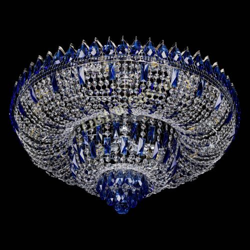 Люстра Корона Водопад синий в Сочи Гусь Хрустальный