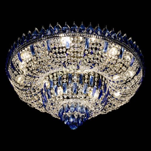Люстра Корона Водопад синий в Сочи Гусь Хрустальный
