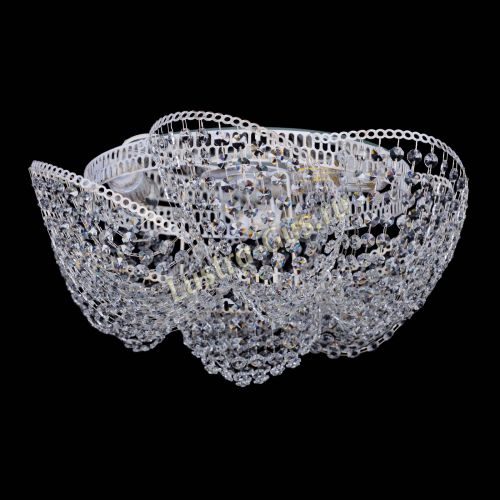 Люстра Космея №3 Белая в Сочи Гусь Хрустальный