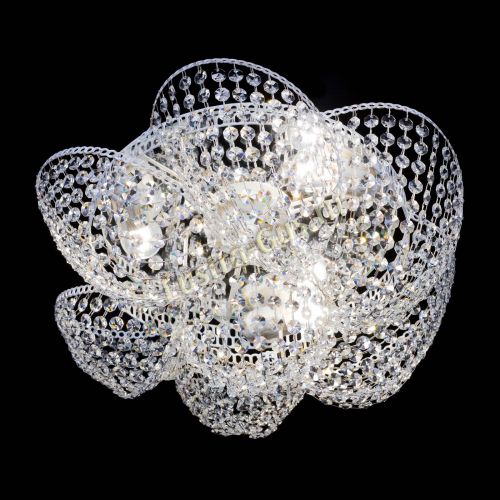 Люстра Космея №3 Белая в Сочи Гусь Хрустальный