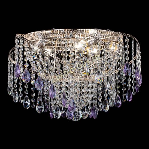 Люстра Космея №4 фиолетовая в Сочи Гусь Хрустальный