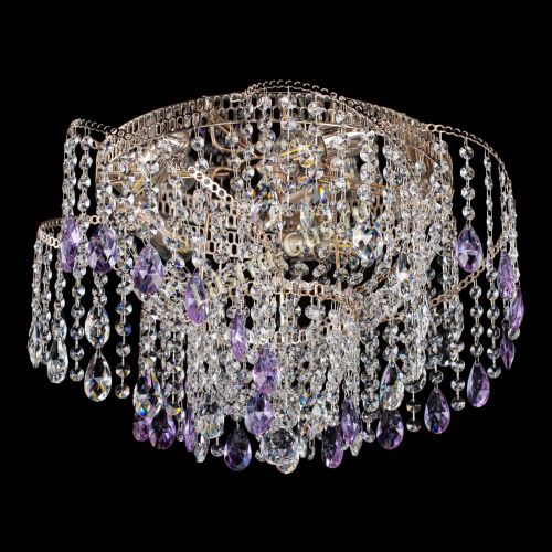 Люстра Космея №4 фиолетовая в Сочи Гусь Хрустальный