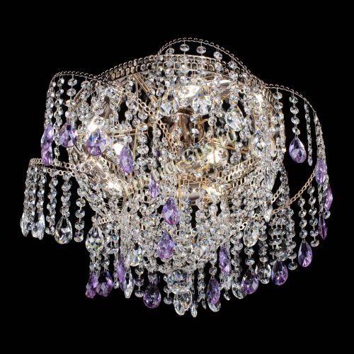 Люстра Космея №4 фиолетовая в Сочи Гусь Хрустальный