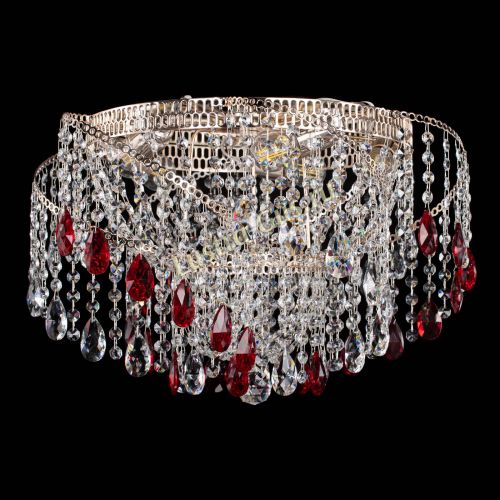 Люстра Космея №4 красная в Сочи Гусь Хрустальный